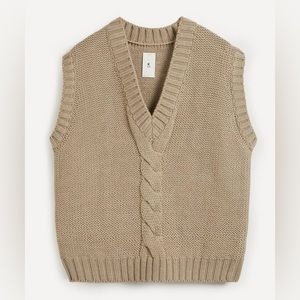 Kuro 3g Cable Knit Vest size 0 Wool 100%
